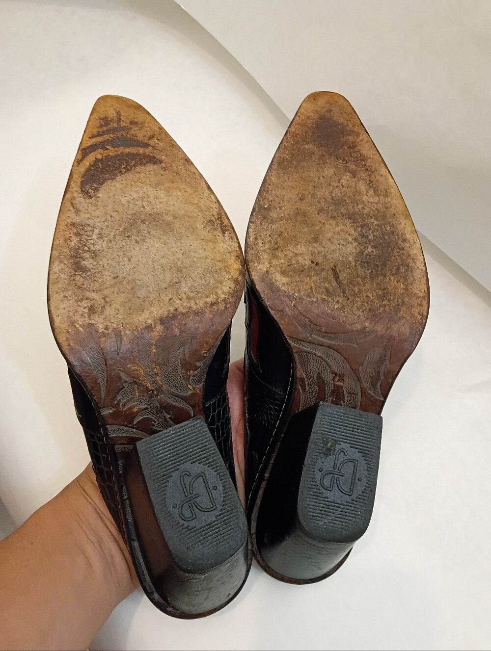 Donald Pliner Croc Effect Made In Italy Mule Women's Size 7.5 - Picture 8 of 15